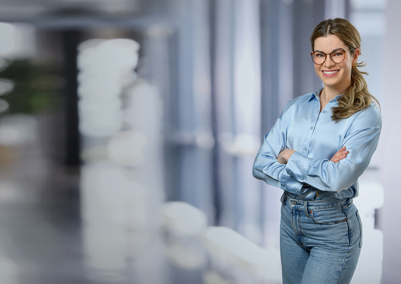 Businessportrait einer berufstätigen Person